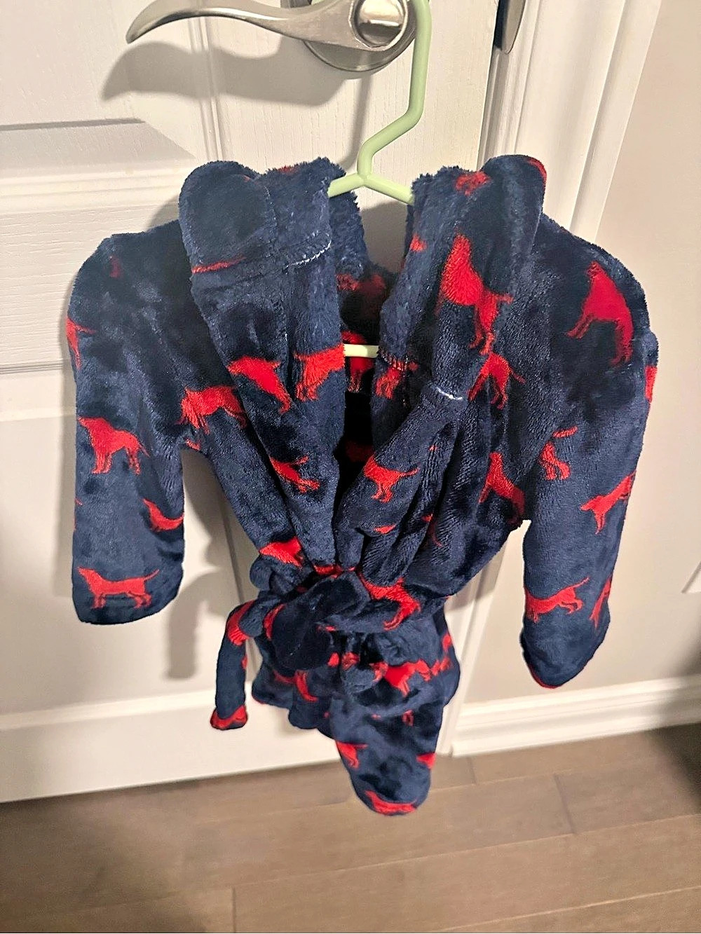Hatley Kids Blue & Red Animal Print Footie Like New size 2-3